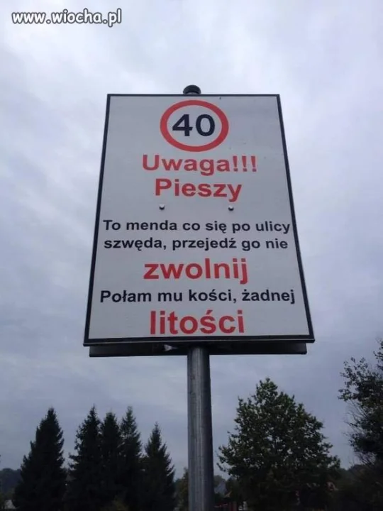 Pieszy to menda