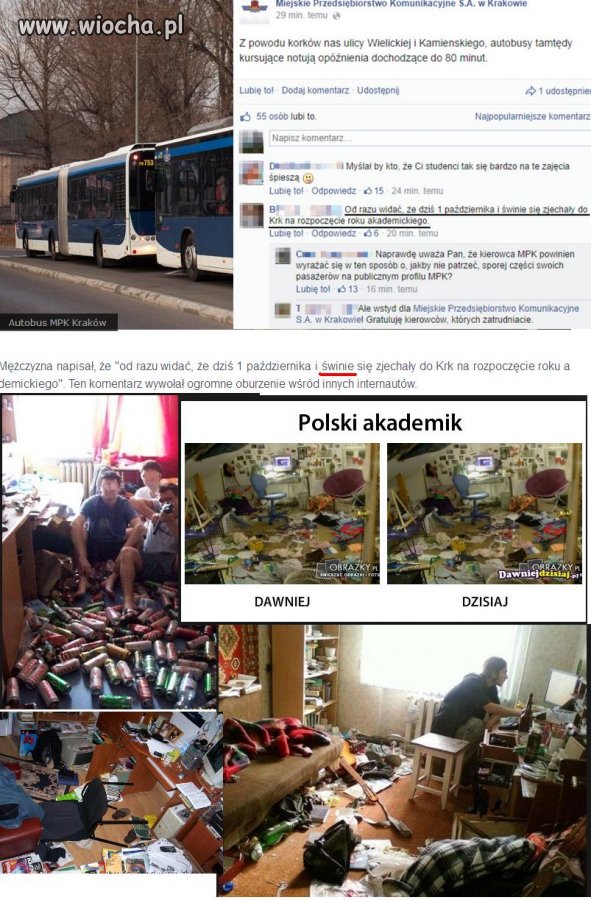 Kierowca napisał prawdę że studenci to świnie.