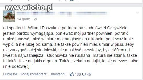 Studniówka nie ru*** matura nie zdana
