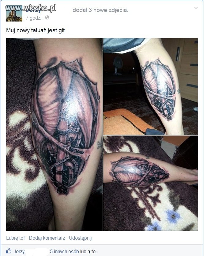 "MUJ nowy tatuaż jest GIT"!!!