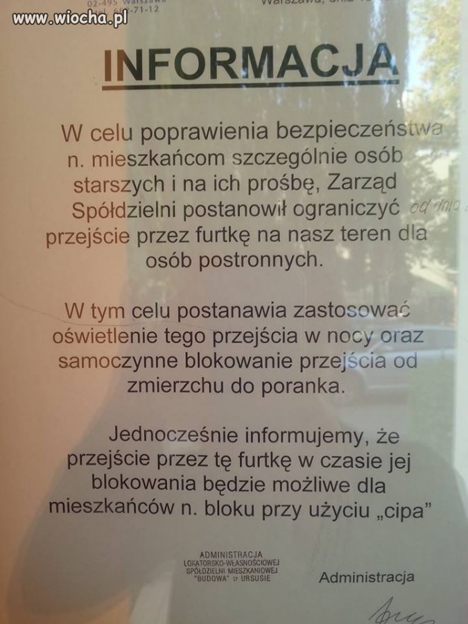 Ważna informacja