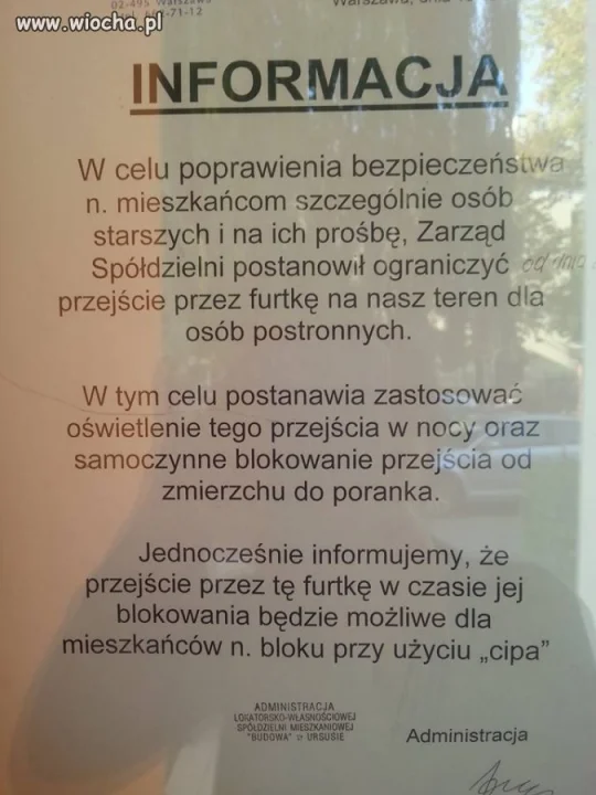 Ważna informacja