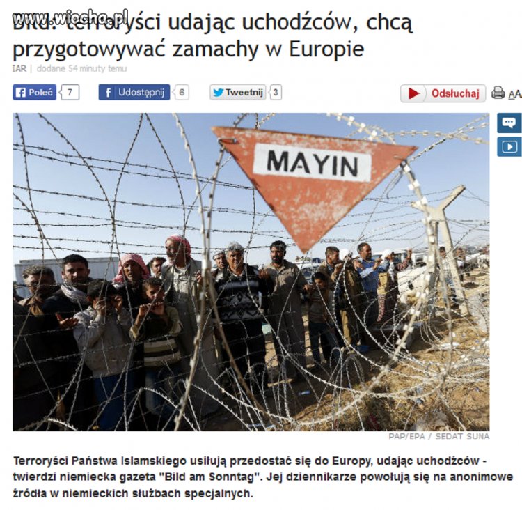 Bądź tu człowieku dobry i przygarnij uchodzców..