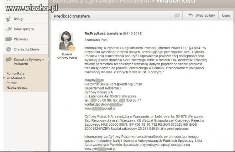 LTE Wiocha w Polsacie