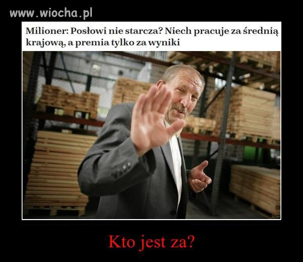 Do polityki nie idzie się po wypłatę, to praca na rzecz kraju
