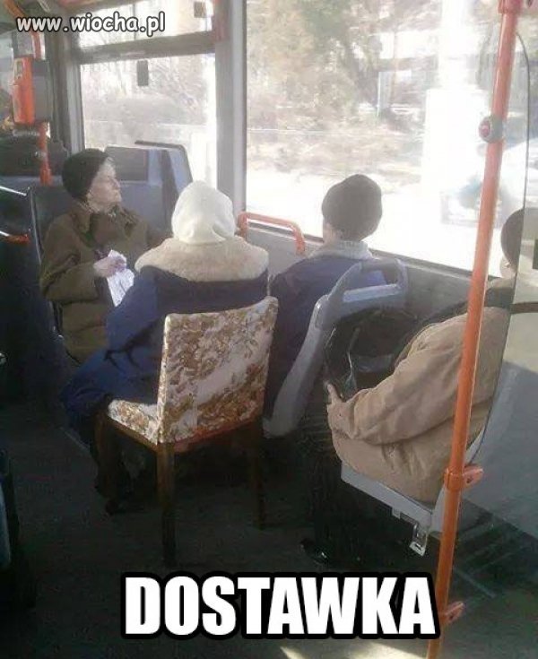 Dostawka w autobusie