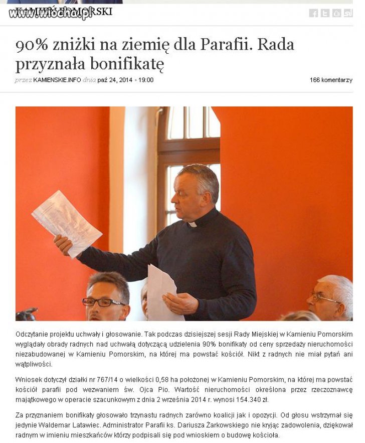 Kolejne tereny oddane za bezcen!!!