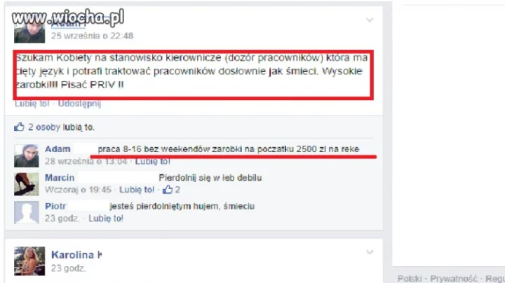 Debil da pracę