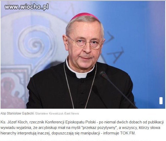 Gadecki: za chłopców powinny sprzątać dziewczynki