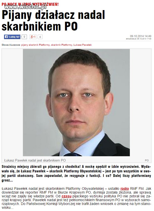 Pijany działacz PO