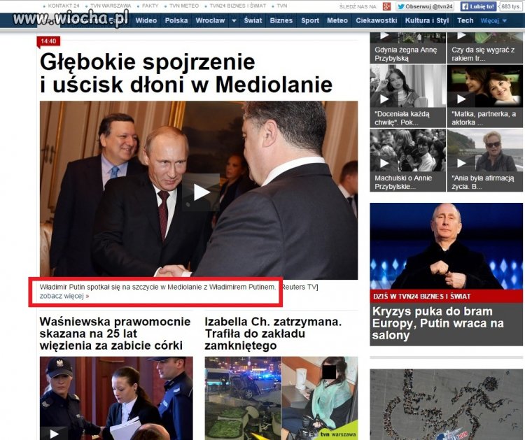 Władimir Putin spotkał Władimira Putina