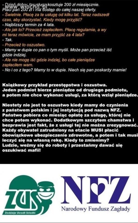 Zus Złodzieje Ukradli Składki 