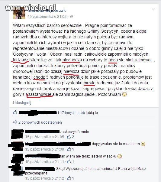Polszczyzna nowego radnego