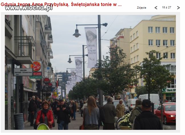 żałoba i reklama! Oflagować ulicę twarzą zmarłej