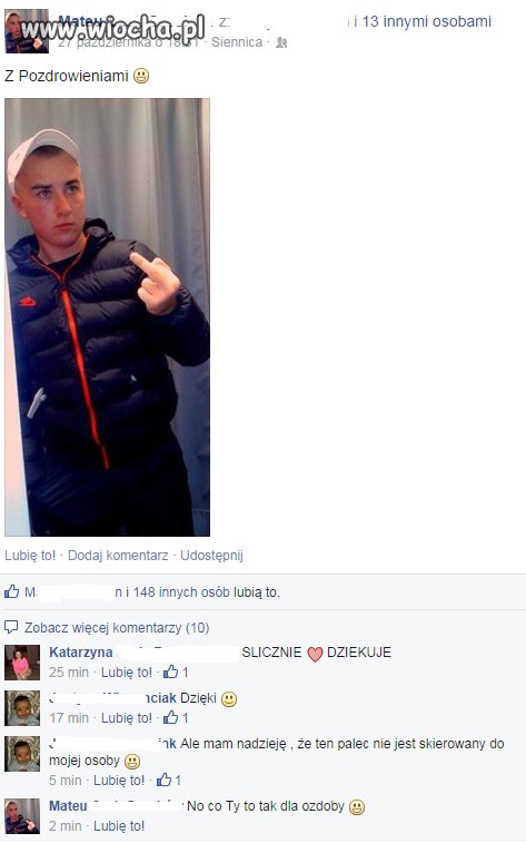 Oznaczył koleżanki i ...