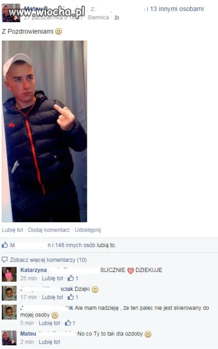 Oznaczył koleżanki i ...