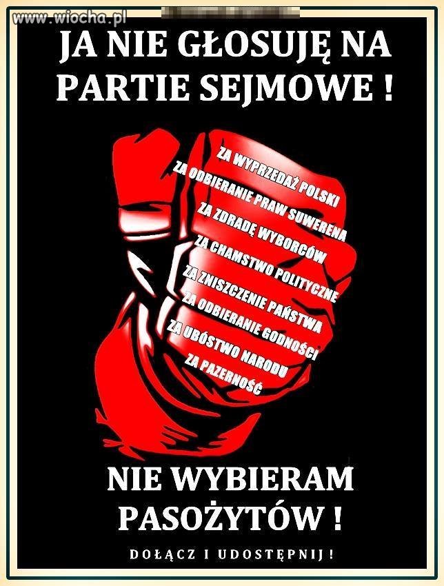 Nie głosuję na układy !