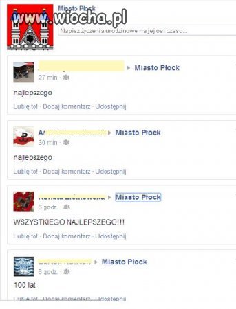 Życzenia na fb