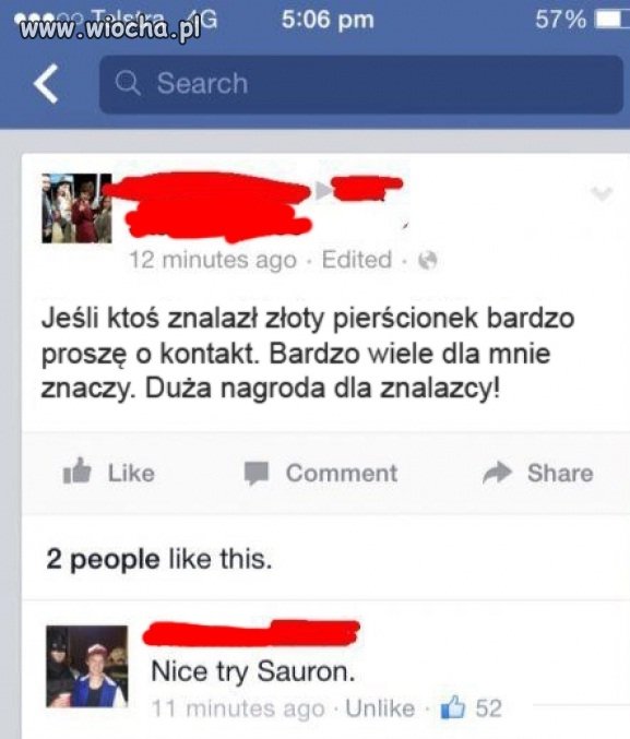Nice try Sauron