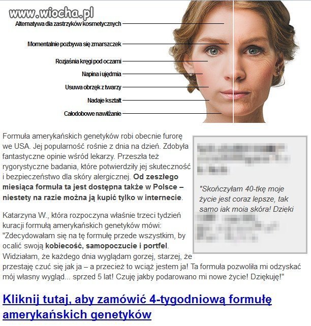 Photoshop w reklamie (Ma 53 lata wyglada na 17!)