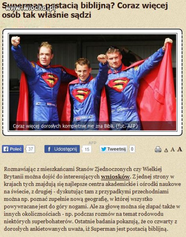 Superman postacią biblijną