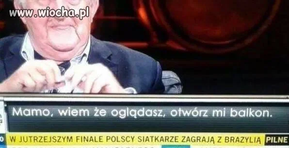 Ciekawe co zrobi, jak matka zmieniła kanał...