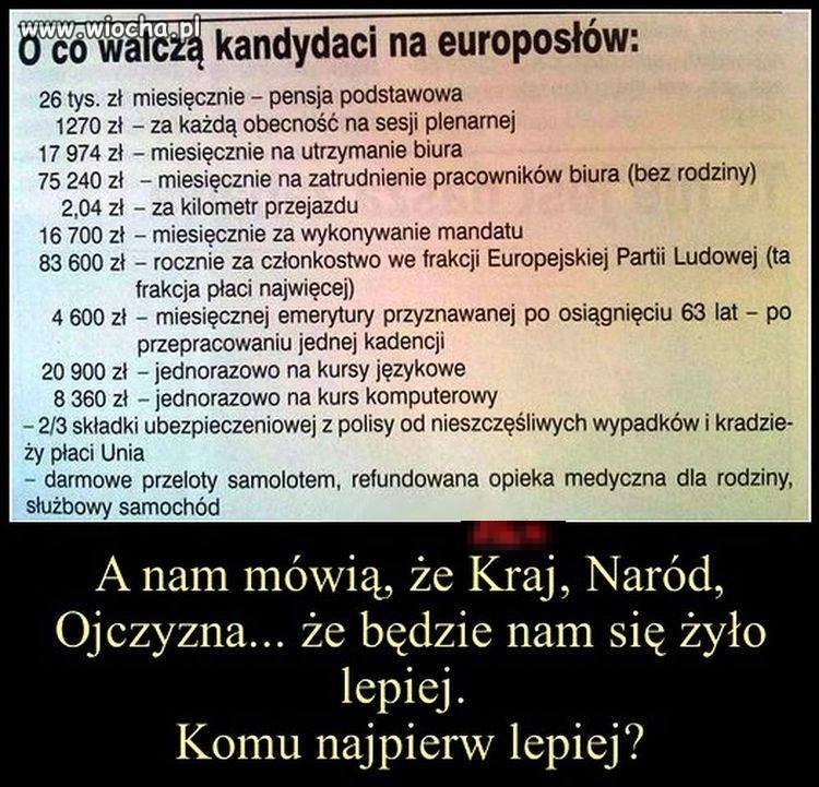 Po wyborach ale pomyślcie jakie mają profity