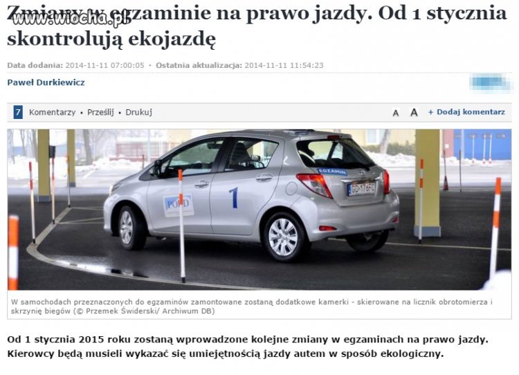 Nowe przepisy...
