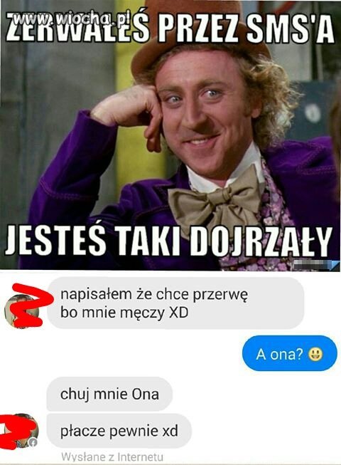 Zrywanie przez SMSa