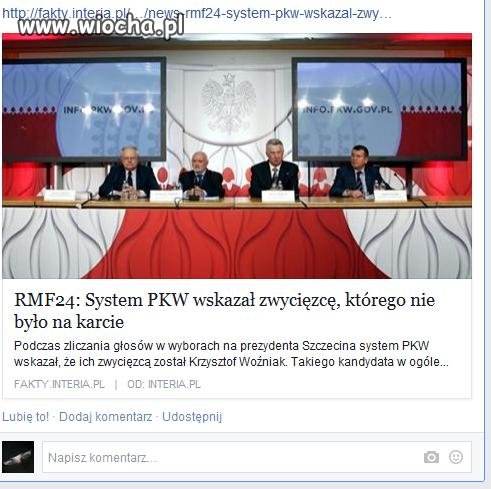 System PKW wskazał zwycięzcę, którego nie było na karcie