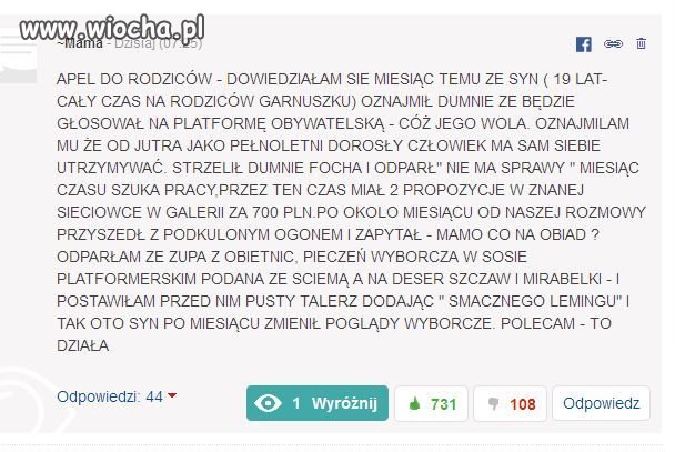 "z komentarzy pod wynikami wyborów"