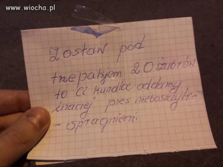 Żądania porywaczy.