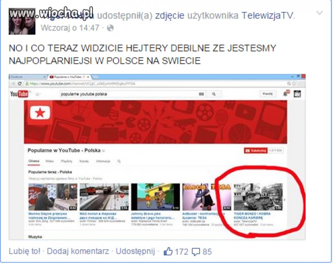 Najpopularniejsi w Polsce na świecie