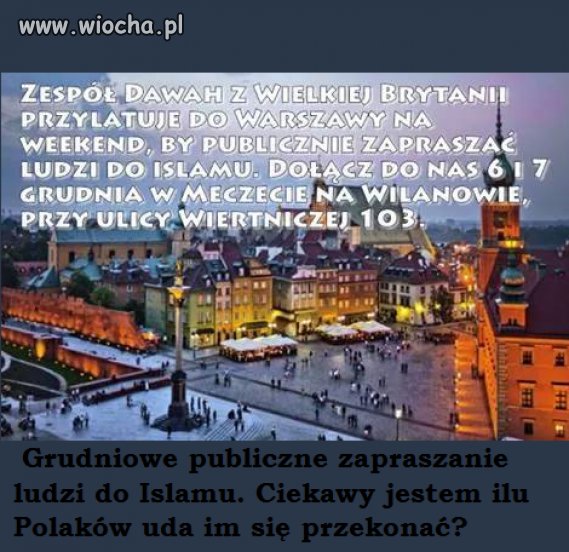 Publiczne zapraszanie Polaków do przejścia