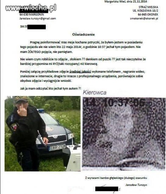 Profesjonalne zdjęcie z profesjonalnego fotoradaru