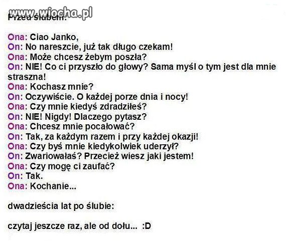 Przed i po ślubie