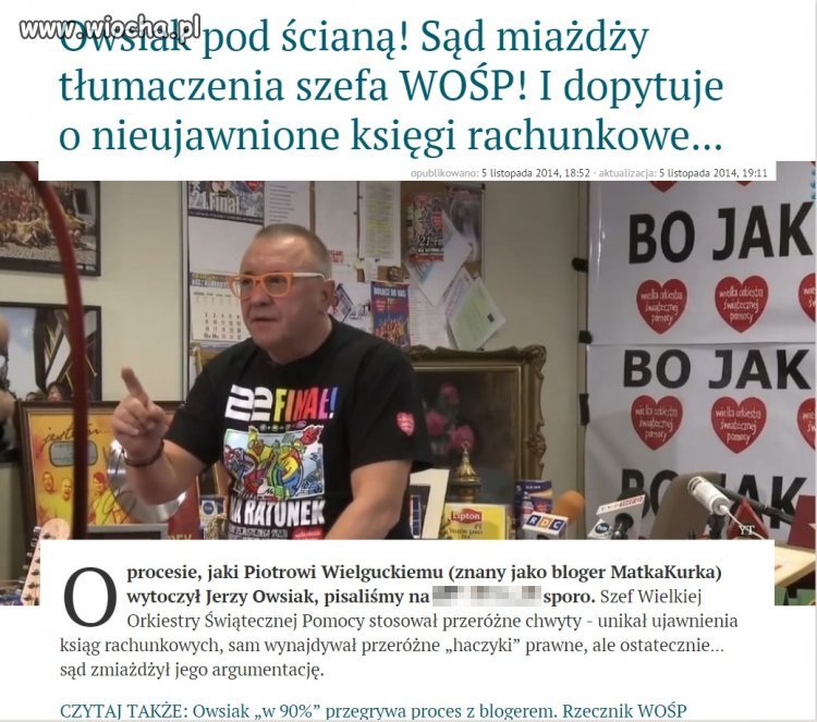 OWSIAK SKOMPROMITOWANY PRZED SĄDEM!