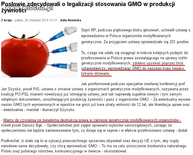 Wprowadzili GMO cichaczem
