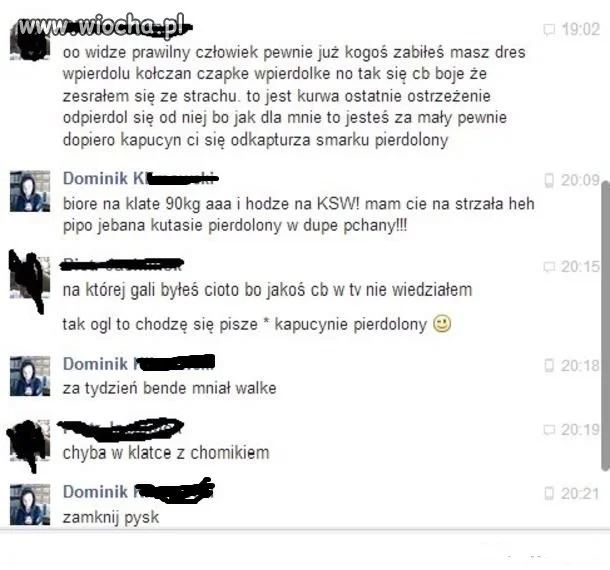 Pyskówka przed walką 