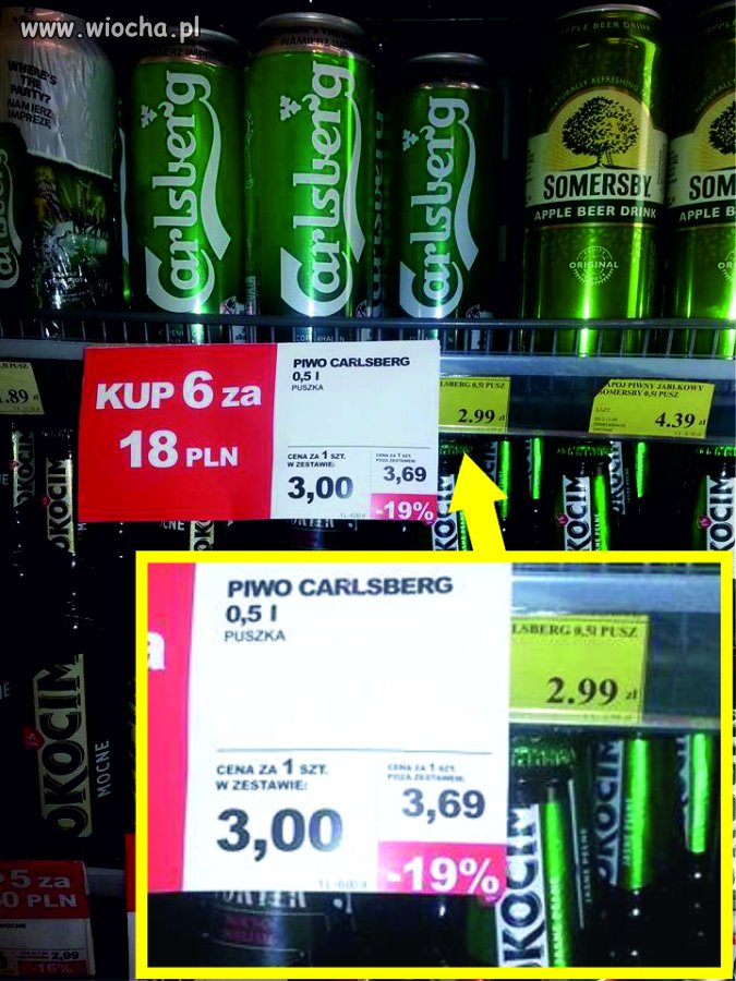 Promocja w Żabce na piwo Carlsberg