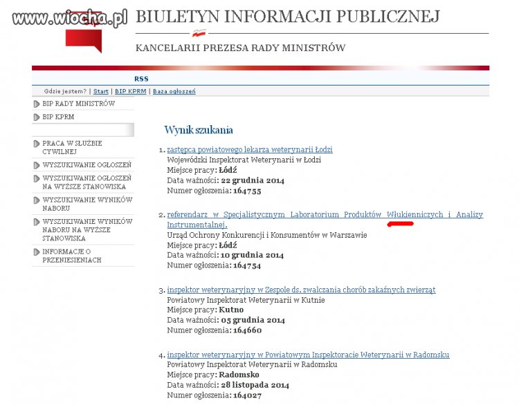 Przykład idzie z góry