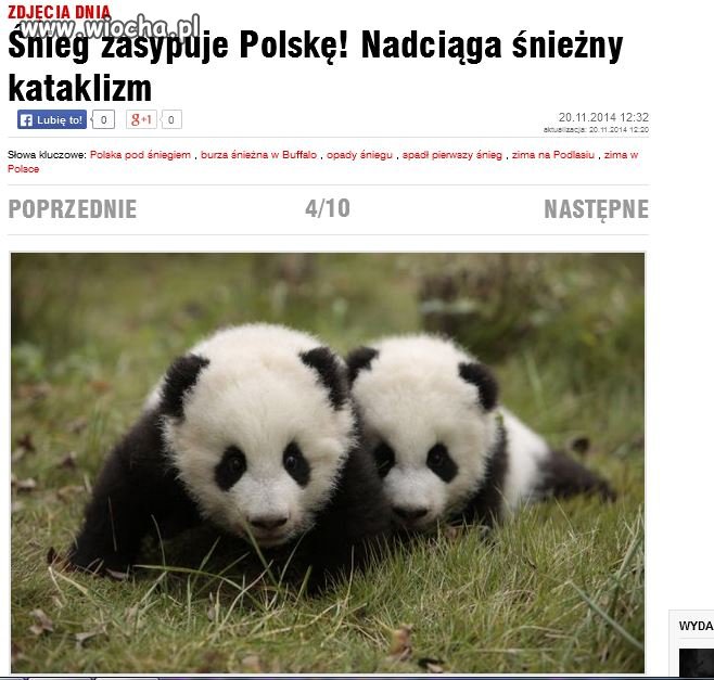 FAKT - śnieg zasypuje Polskę a w galerii