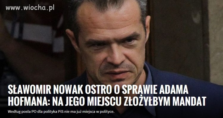 Sławomir Nowak nie ma wątpliwości