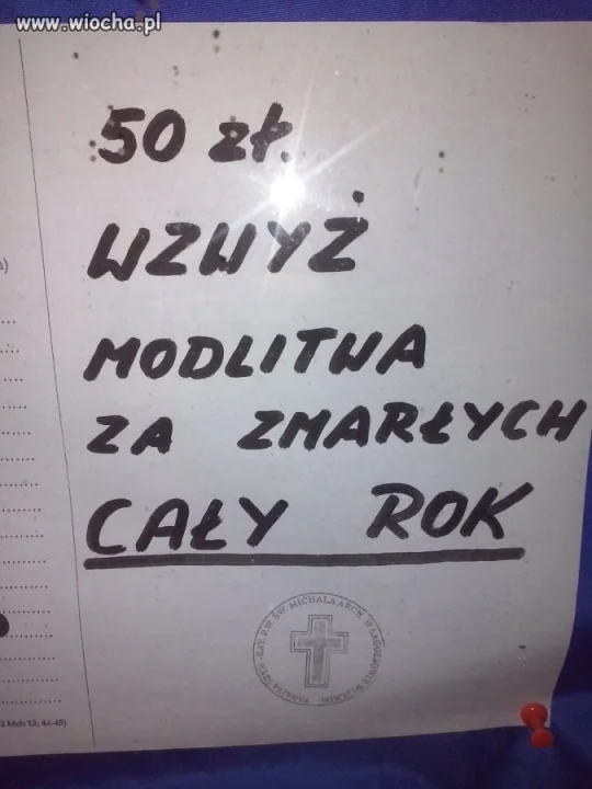 Cennik parafii w gminie Radwanice