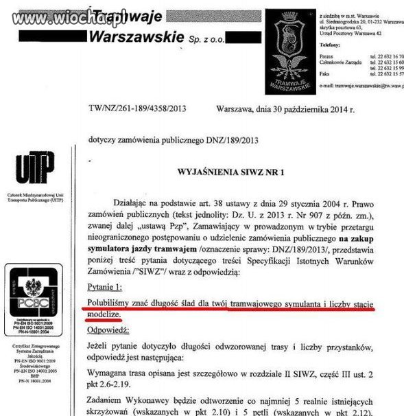 Mam jedno proste pytanie dotyczące przetargu