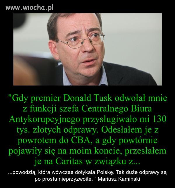 Kamiński: "Obecny szef CBA nie ściga korupcji na