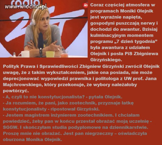 Pani Olejnik nadal w formie ...