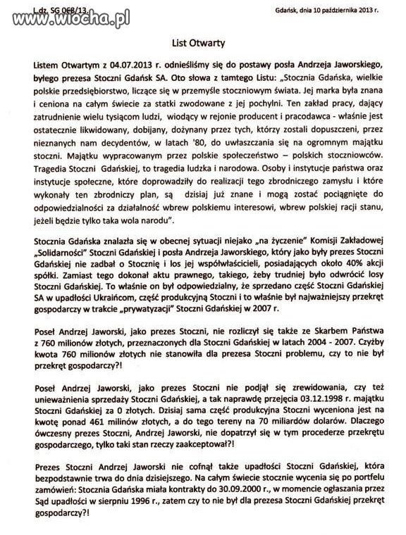 Poseł Andrzej Jaworski 