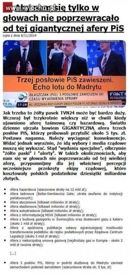 Hofman powinien zniknąć z polityki.