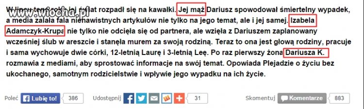 Ciekawe jak Dariusz ma na nazwisko...